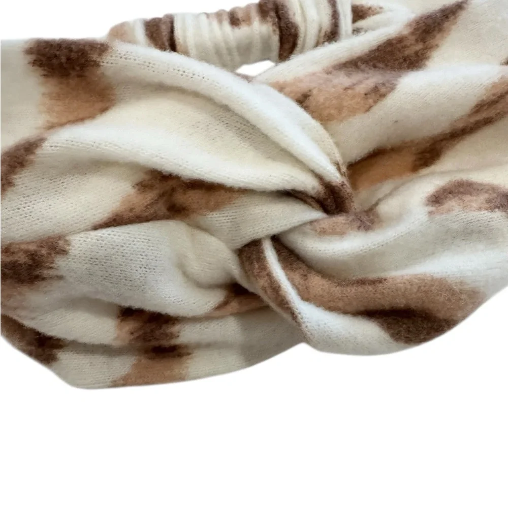 NWOT COLSIE Cute Soft Stretchy Animal Print Twist Knot Lounge PJ Headband